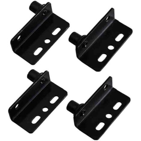 Charnières pivotantes noires robustes à tige dissimulée avec bague pour portes en bois, tiroirs, meubles, armoires, armoires
