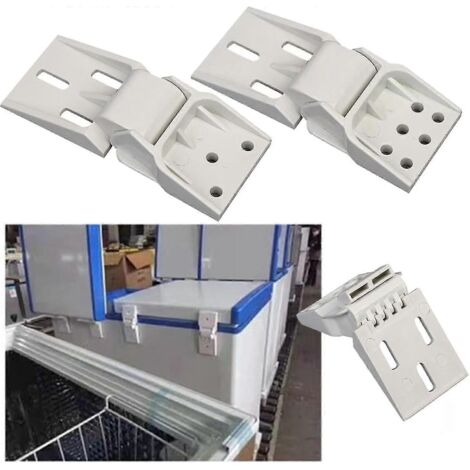 Charnières pour congélateur vertical, charnières universelles pliables à contrepoids pour petits congélateurs verticaux, 3 trous, 4 pièces