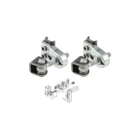 Charnières pour porte industrielle, 180° avec système anti-dégondage LOCINOX - GBMU4DSHIELD16.