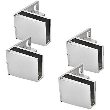 Charnières pour portes vitrées (lot de 4), charnières pour portes de placards vitrés, charnières pour caves à vin vitrées, charnières pour présentoirs en verre - dwdz