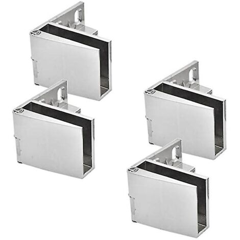 Charnières pour portes vitrées (lot de 4), charnières pour portes de vitrines, charnières pour caves à vin vitrées, charnières pour présentoirs en verre