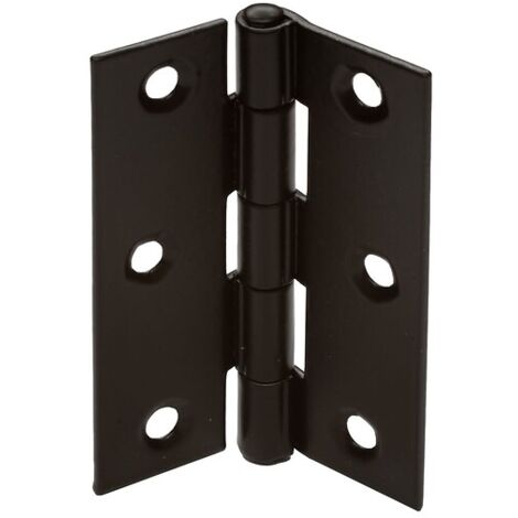Charnières rectangulaire en acier - 50 x 30 mm - finition noir x20 - Interges