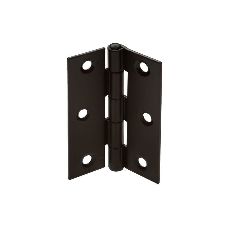 Charnières rectangulaire en acier - 60 x 35 mm - finition noir x20 Interges