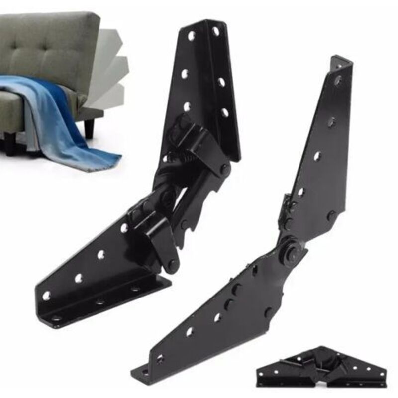 Charnières réglables pour meubles – mécanisme d'angle à trois positions – installation facile – ensemble de deux pièces pour canapés et lits pliants