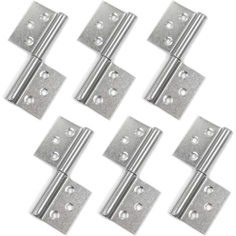 Charnières soudées, baguettes de soudure en inox pour portes métalliques, longueur 10 mm (paquet de 6)