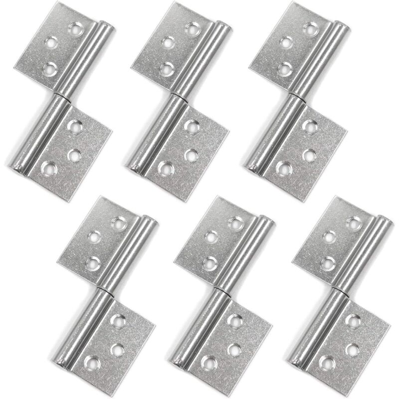 Charnières soudées, baguettes de soudure en inox pour portes métalliques, longueur 10 mm (paquet de 6)