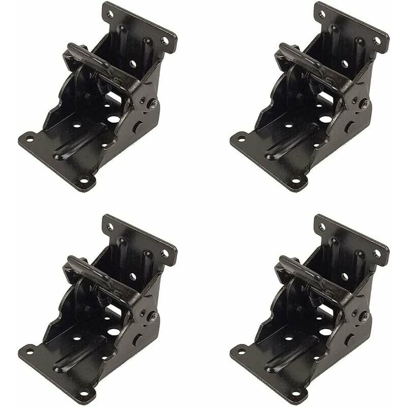 Ayyqh - Charnière Pliante Autobloquante, 4 Pcs charnière pliante pour armoire de cuisine, Charnière Pliante Pied 90 Degrés en Tôle d'acier,