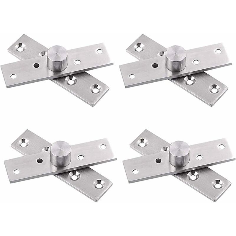 Lucky-88 - Charnières Pivot Porte à Rotation Cachée de 360 Degrés 4 pcs Pivot Hinge for Door Charnière de Porte Supérieure Inférieure en Bois à