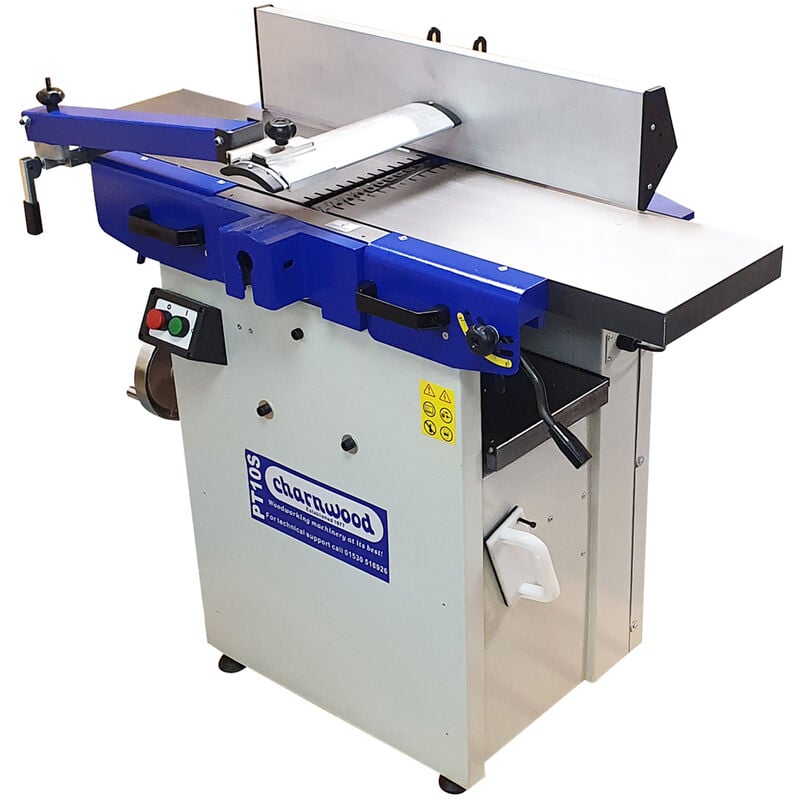PT10S 10 Planer Thicknesser with Spiral Cutter Block - Blue - Charnwood