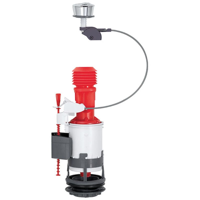 Wirquin - Mécanisme de chasse d'eau double chasse à câble MW2 10723580, gris