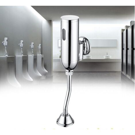 Chasse d'eau d'urinoir, Valve de chasse d'eau d'urinoir automatique à capteur de pression Toilette infrarouge 1/2 pouce Rinçage d'urinoir 0.05Mpa-0.6Mpa pour urinoir Toilette de salle de bain (Batteri
