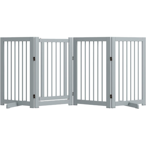 Chasse en 4 pièces 220 x 91 cm,pliable avec porte autoportante en bois avec 2 pieds de support pour escalier de couloir de cuisine gris clair