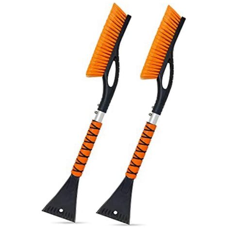 Chasse-neige et brosse pour voiture, chasse-neige robuste pour pare-brise avec poignée ergonomique en mousse pour l'hiver