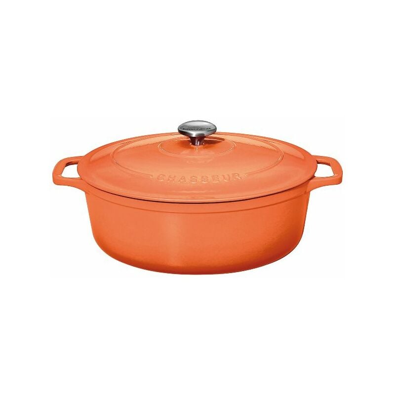 Cocotte ovale en fonte 29cm sublime orange - Chasseur - PUC472975