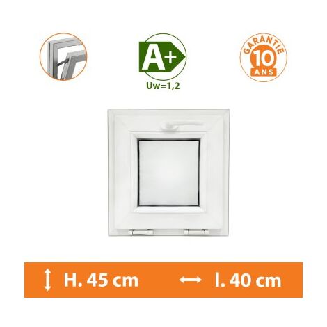 Châssis Abattant Blanc - H.45 x l.40 cm - Blanc