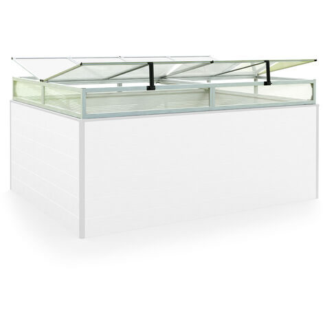 En.casa Mini Serre De Jardin 240 X 90 X 90 Cm – Châssis Couche Toit 2 Pans, 3 Fenêtres Zippées, Protection Plantes