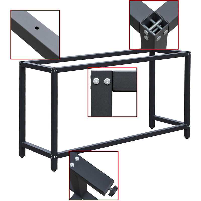 Xpotool - Châssis fixe établi B50xL100xH80cm Support établi Table travail Emballage Cadre Atelier Armature