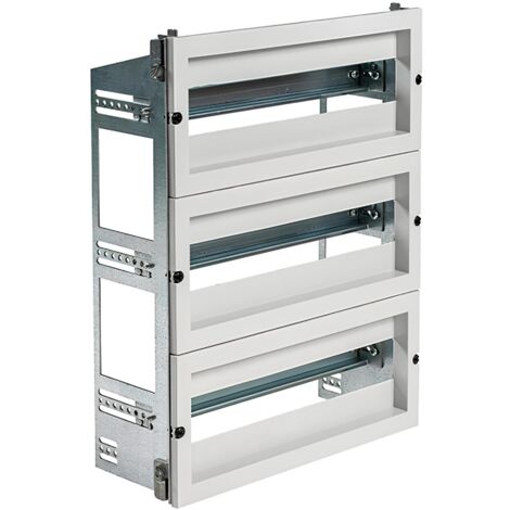 Chassis Modulaire 3 Rangées De 23 Modules Pour Armoire Polyester Ide Pol6050 Profondeur 230mm