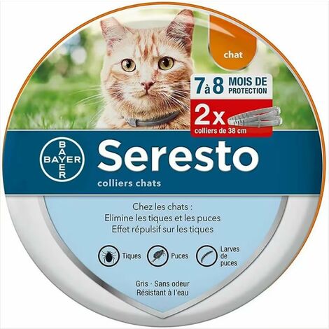 Chat – Collier Anti-Puces et Anti-Tiques pour Chats – 2 Colliers, - Ephé