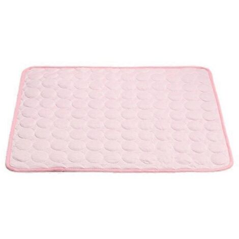 Chat d'été frais rafraîchissant, tapis de refroidissement pour chatons petits/moyens/grands, rose taille L, fournitures estivales douces pour animaux.