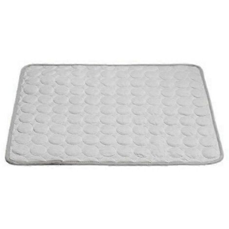 Chat d'été rafraîchissant, tapis de refroidissement doux pour chats petits/moyens/grands, gris taille M, accessoires de literie pour animaux de compagnie, confortable et frais.