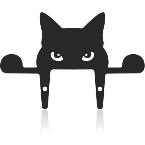 Chat du Jardin Décoration, Décor De Statue De chat pour La Cour Enjeux De Jardin De Silhouette Animale réaliste Art de Cour de Chat Décoration pour Plancher, Pelouse, Jardin, Chemin Trottoir, Noir-4pc