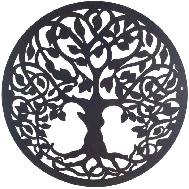 Signes Grimalt Appliquer un mur d'ornement en métal Mur mural Advve Black Metal Appliques 1x50x50cm 22819