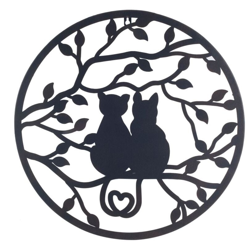 Signes Grimalt Appliquer un mur d'ornement en métal Adorno Appliques Metal Black 1x50x50cm 22813