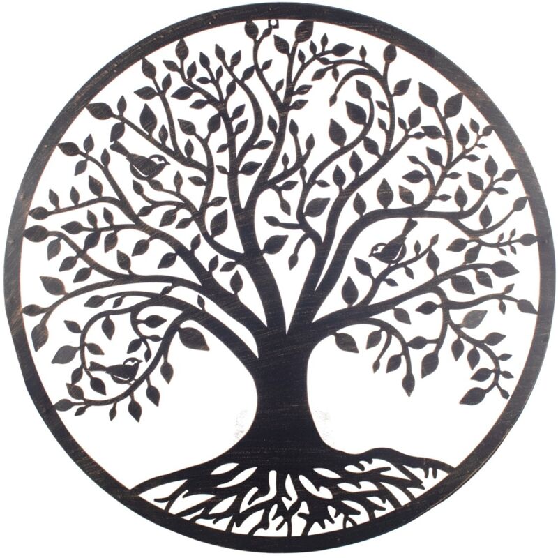 Signes Grimalt Appliquer un mur d'ornement en métal Appliquer les applications de métal noir en métal 1x82x82cm 23650