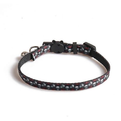 Chat Halloween Fournitures Fête Collier Détachable Nœud Mignon Château Toile d'Araignée-5