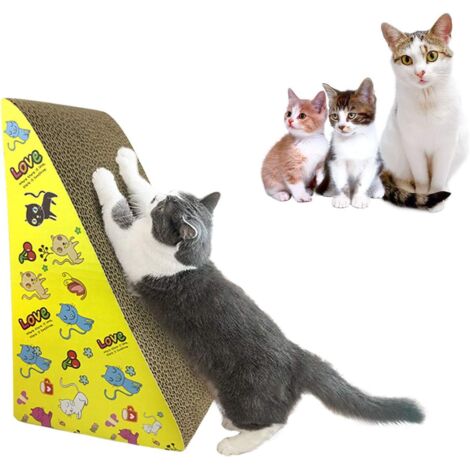Chat Planche à Gratter,Griffoir Pour Chat Canape,Carton Ondulé Griffoirs Chats pour Broyer Les Griffes Masser le Corps se Reposer Dormir Jouer Avec des Jouets Bloc-notes Pour Chat