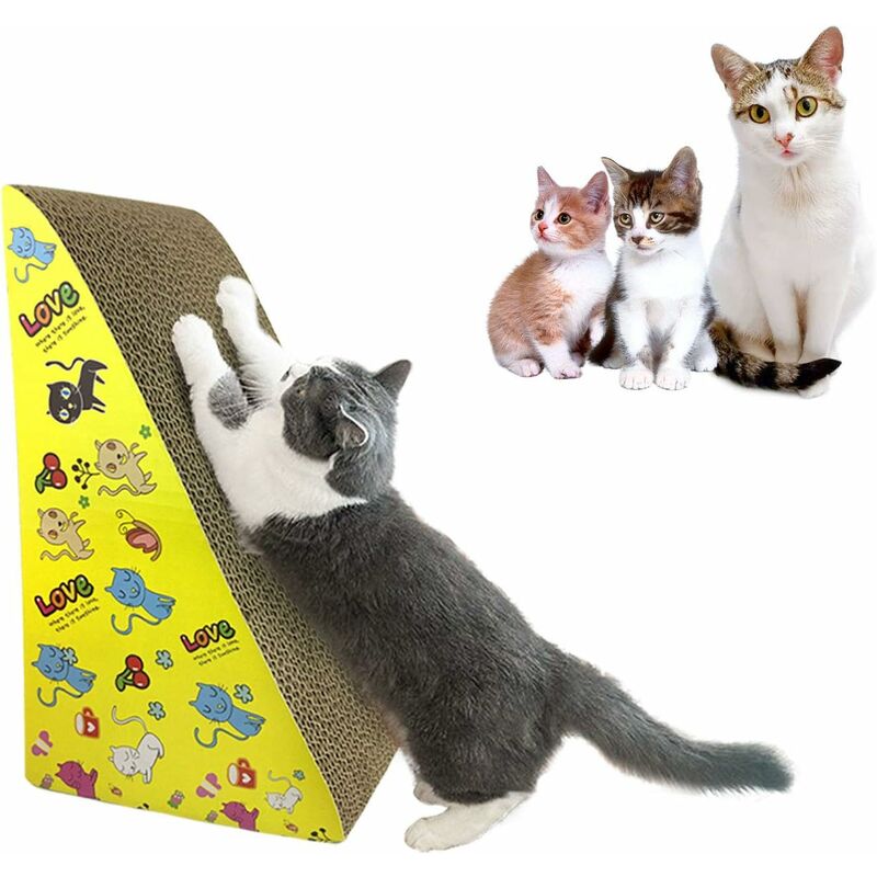 Chat Planche à Gratter,Griffoir Pour Chat Canape,Carton Ondulé Griffoirs Chats pour Broyer Les Griffes Masser le Corps se Reposer Dormir Jouer Avec