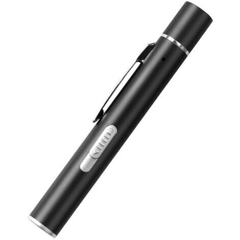Chat Pointeur, Couvercle Magnétique Interactif Jouet Chat a LED 3 en 1 Fonction (Lampe de Poche+Lumière UV) USB Rechargeable Jouet Lumineux Rouge à LED pour Chat Chien Outil de Formation（noir）