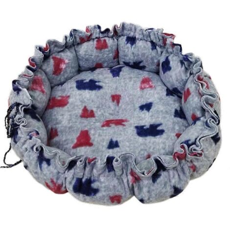 Chat rond pour chat avec cordon de serrage, panier chaud pour chiot et chat, lit d'hiver moelleux, taille S 19 cm.