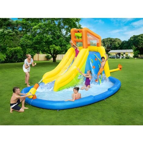 Double Piscine Pour Enfants Avec Slide Balls et Mini Jeux 295x190 cm