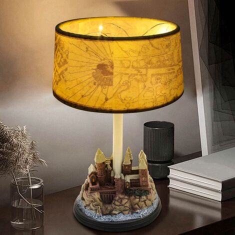Lampe de table en résine Harry Potter, lampe de château