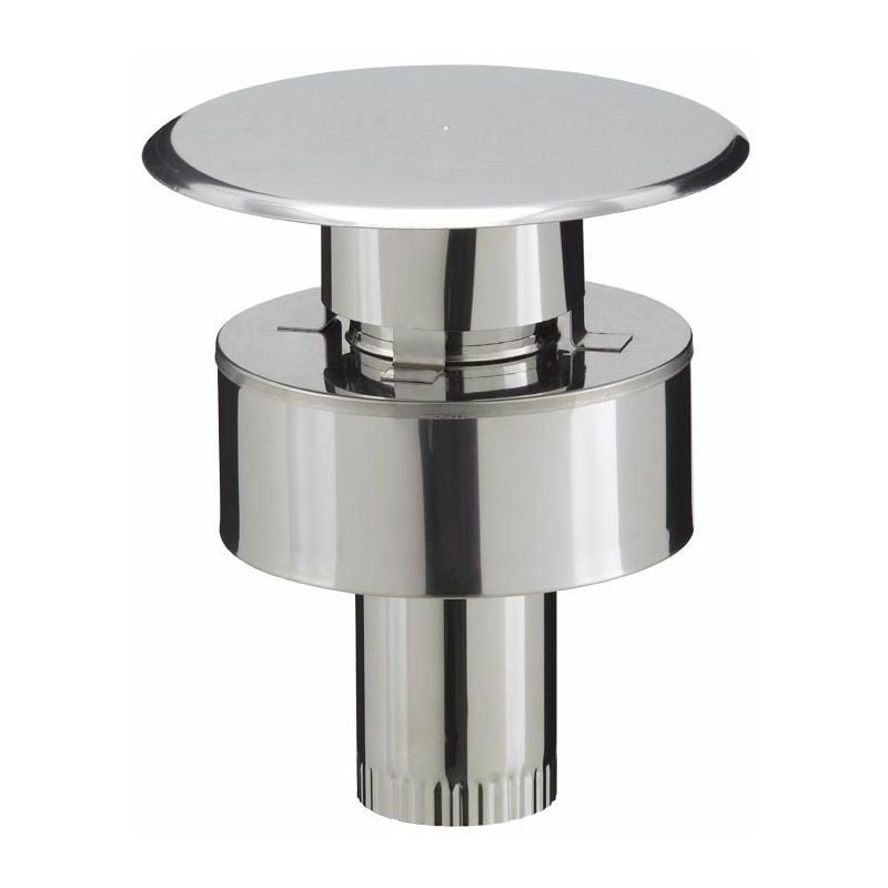 Terminal vertical inox - pgi pour poêles à Pellets - Diamètre 80/130