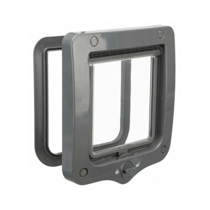 Chatière 2 positions 20 × 22 cm Coloris Gris - Trixie