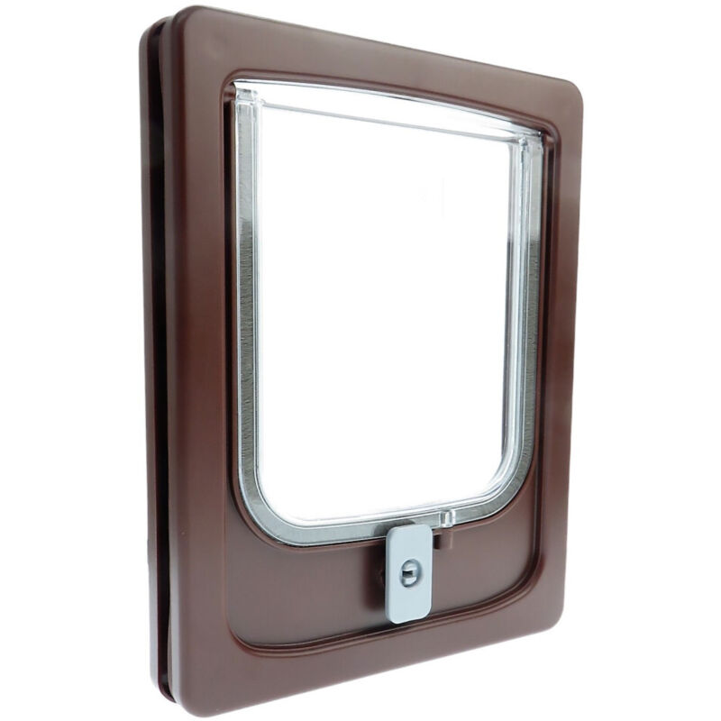 Zolux - Chatière 2 positions marron 19.8 x 25 cm pour chat