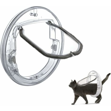 Chatière d'entrée exclusive - Porte magnétique facile à installer - Barrière pour animaux avec verrouillage manuel 4 positions pour porte vitrée en PVC-AquaForge
