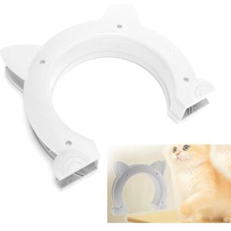 Chatière d'intérieur, chatière, tunnel pour chats jusqu'à 10 kg, porte de chambre tunnel pour chats, blanc