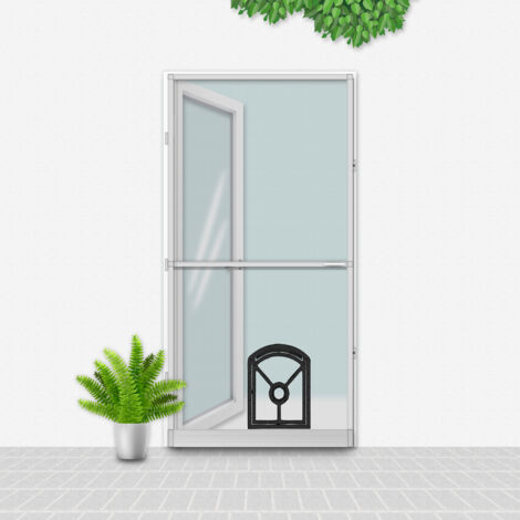 Chatière magnétique pour petits animaux – Résistante aux intempéries – Fermeture magnétique – Montage facile sur moustiquaire en toile fibre de verre – Confortex