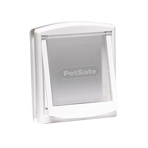 Chatière PetSafe Staywell 2 positions blanche – Dimensions 198 x 236 mm – Verrouillage manuel – Abattant magnétique transparent - 715sgifd
