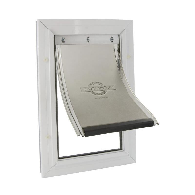 Porte staywell cadre en aluminium - blanc - pour chat ou chien jusqu'a 45 kg 640ML - Petsafe