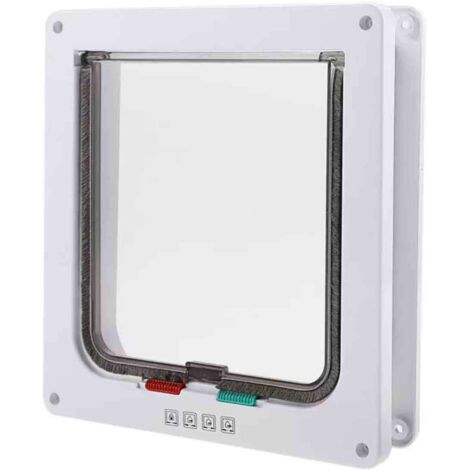 Chatière pour Chat Chien - Marque - Taille M - Magnétique - Blanc - 4 modes de commutation blanc