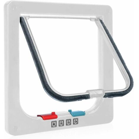 Chatière pour Chat, Verrouillage Manuel à 4 Voies, économe en énergie, Coupe-Froid, Pratique, Petit Chien, Facile à Installer et à Utiliser, Version améliorée L