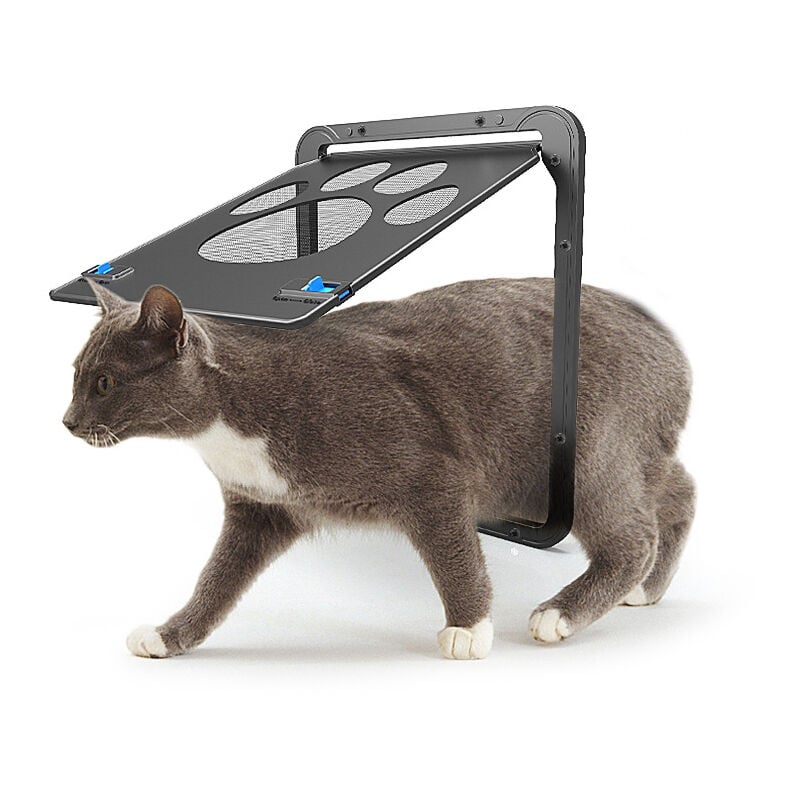 Csparkv - Chatiere pour Moustiquaire Facile à Installer La Liberté de Chat Verrouillable Moustiquaire de Porte pour Petit/Moyen Chat/Chien