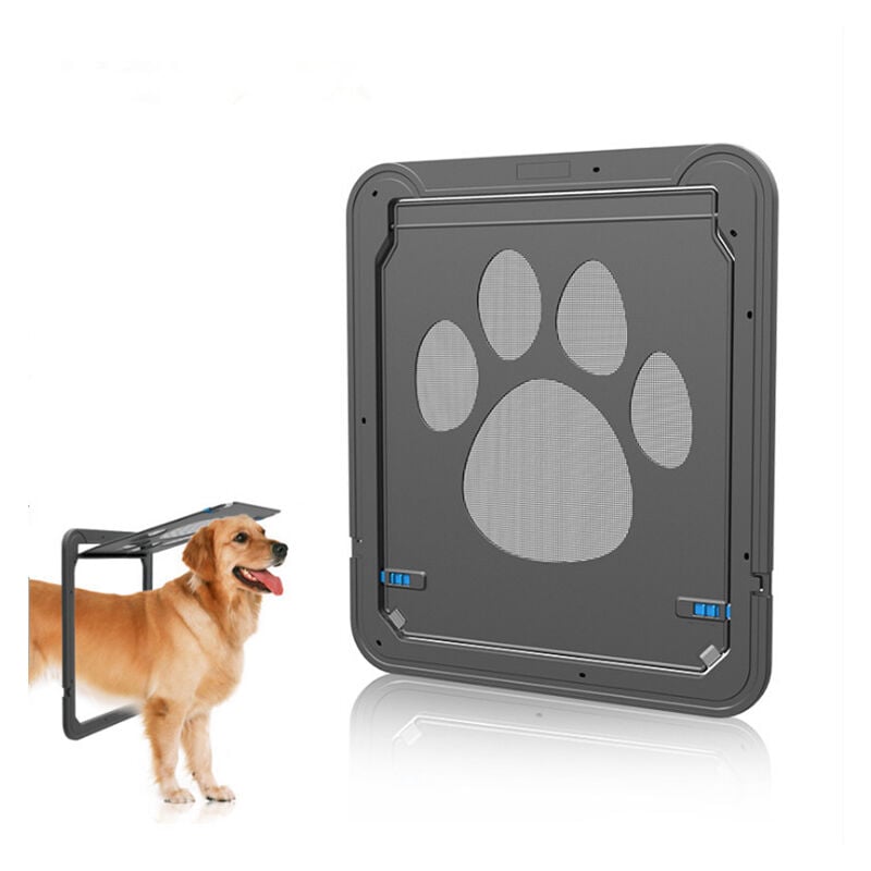 Chatiere pour Moustiquaire Facile à Installer La Liberté de Chat Verrouillable Moustiquaire de Porte pour Petit/Moyen Chat/Chien