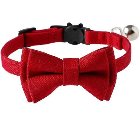 Chaton Collier Nœud Papillon Mignon avec Clochettes Réglable pour Petits Chiens - Style 1