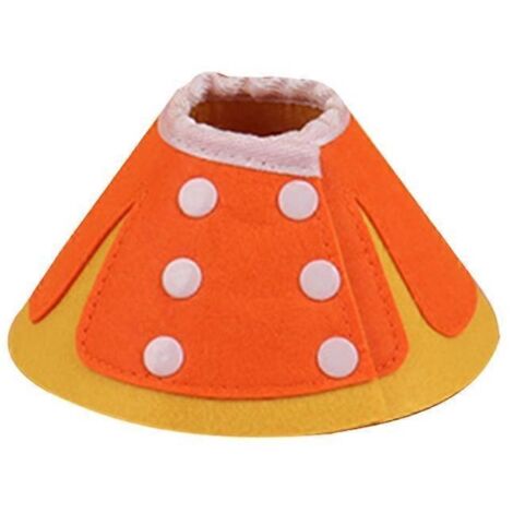 Chaton Confortable et Sûr : Collier Conique Ajustable pour Chats - Orange Doux - Taille S - Récupération Post-Opératoire Facile - Anti-Léchage - Protection Douce.